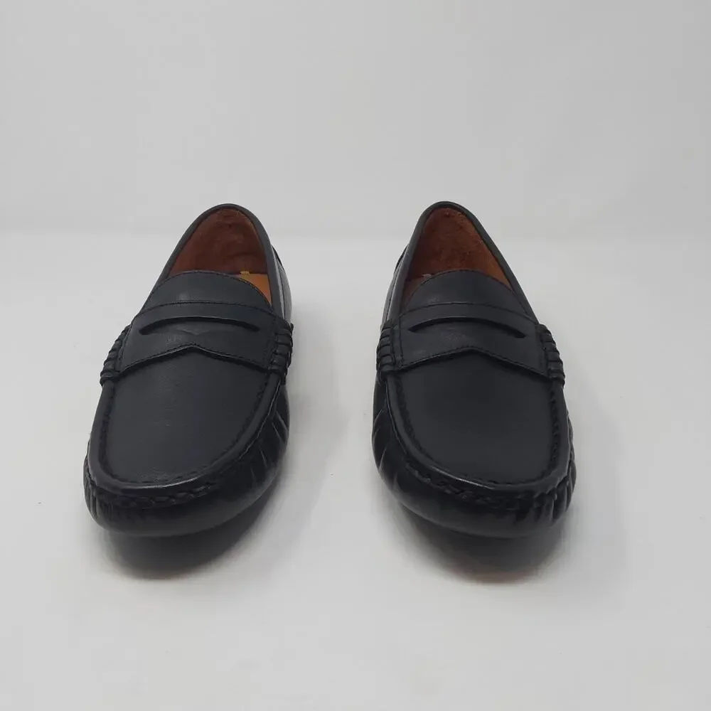Polo Ralph Lauren Anders Penny Driver Loafers Black Leather Men's 7.5D NIB